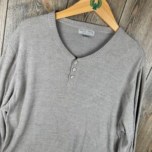 Barefoot Dreams Mens CozyChic Ultra Lite Henley Sweater Tan XL BDMCU21459